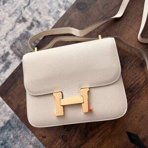 Hermès Constance 18 Epsom Leather Cream (Gold Hardware)